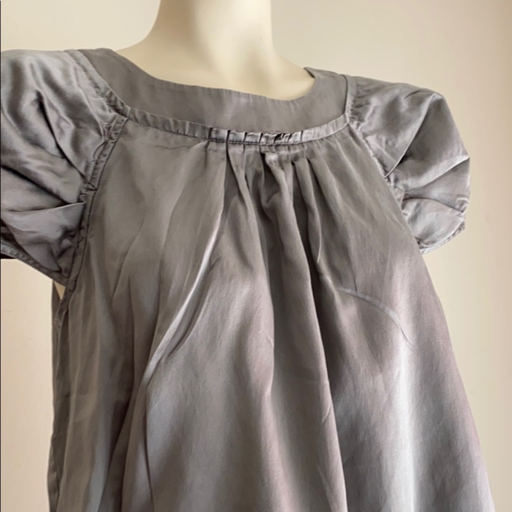 Bcbgmaxazria silk blouse Silver gray - Picture 2 of 4